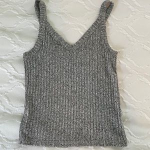A&E Grey ribbed tank